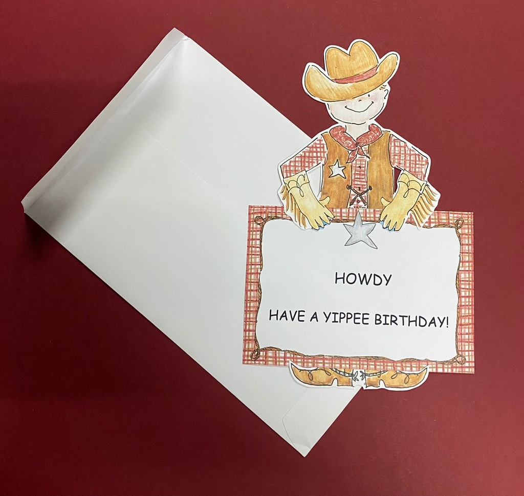 Greeting Card Yippee Birthday-Lil Buckaroo