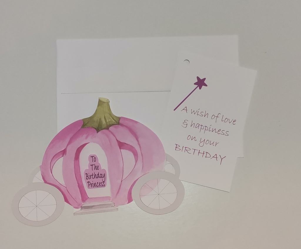 Greeting Card-Birthday Princess Carriage