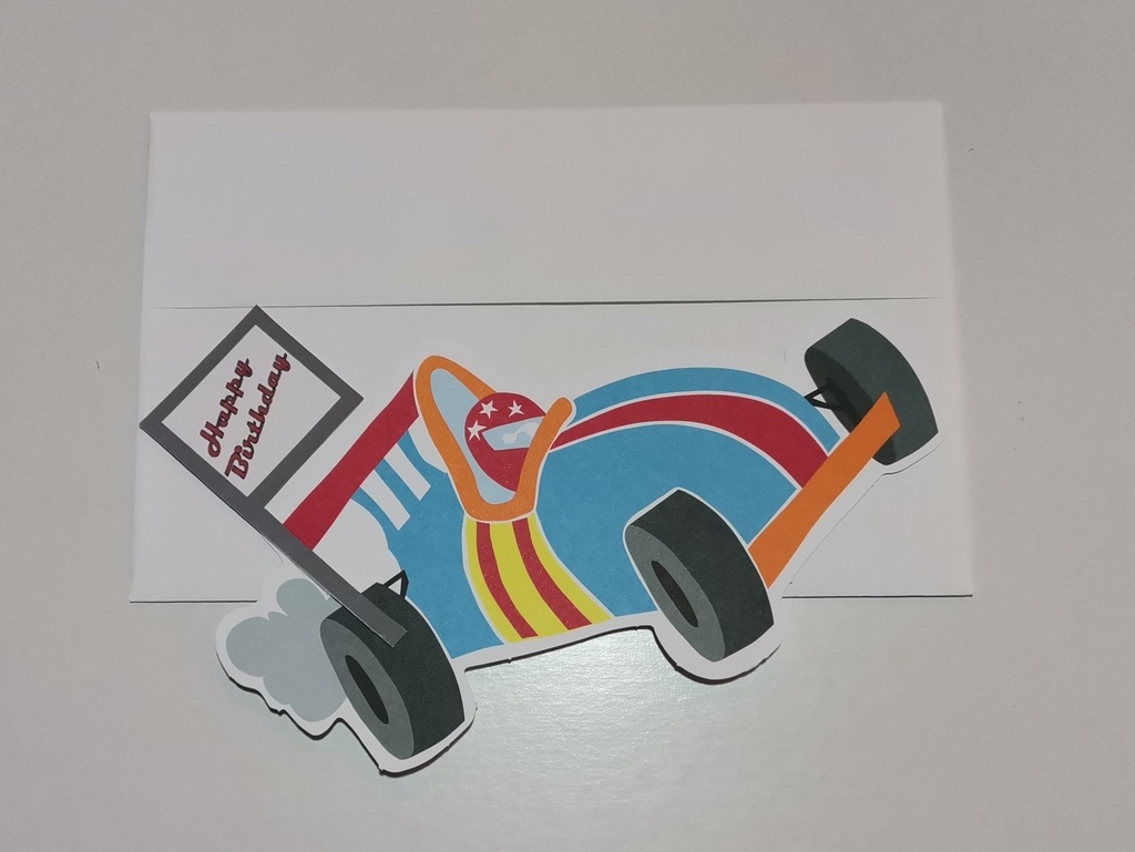 Greeting Card-Birthday Race Car