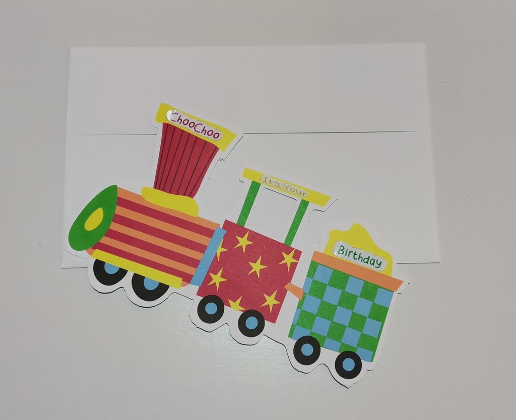 Greeting Card-Birthday Train