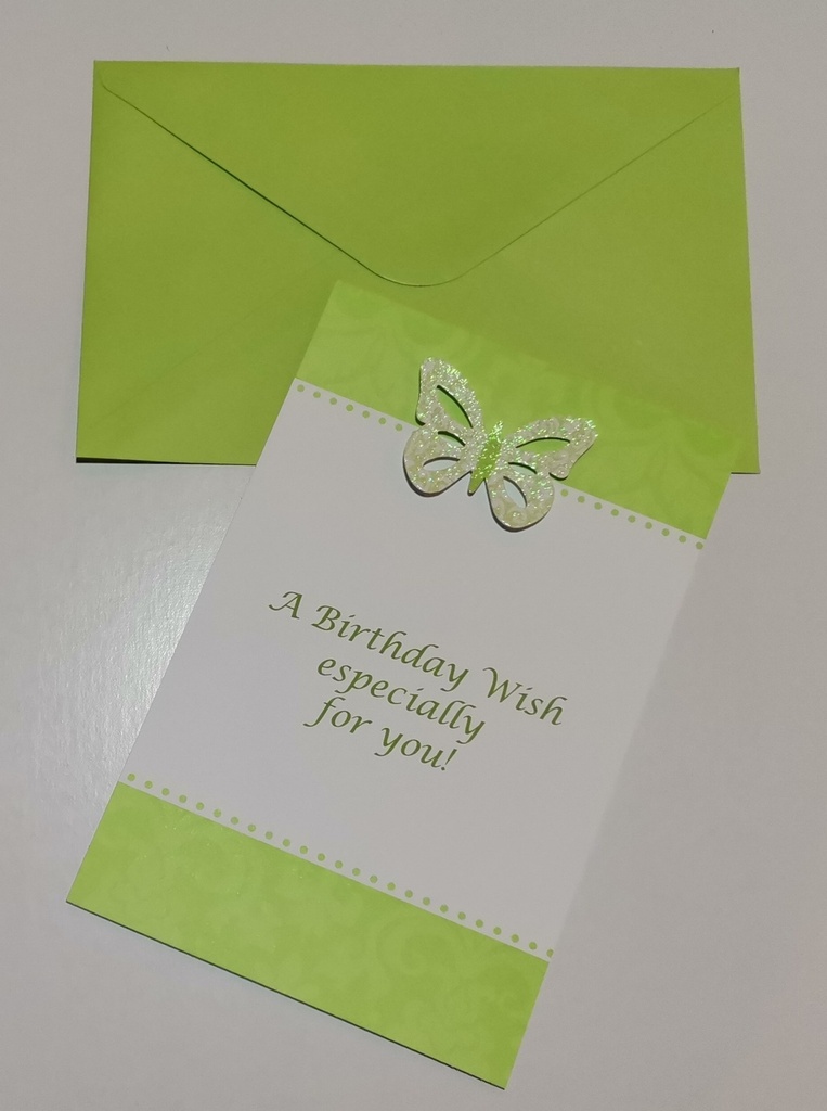Greeting Card-Honeydew Butterfly Birthday Butterfly