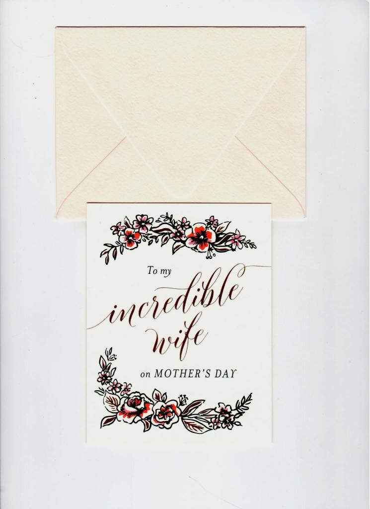 Greeting Card-Incredible Wife Mother