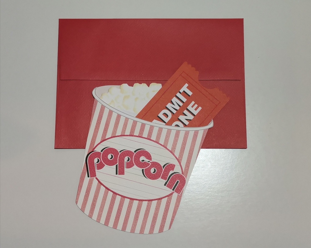 Greeting Card-Popcorn Birthday Circus