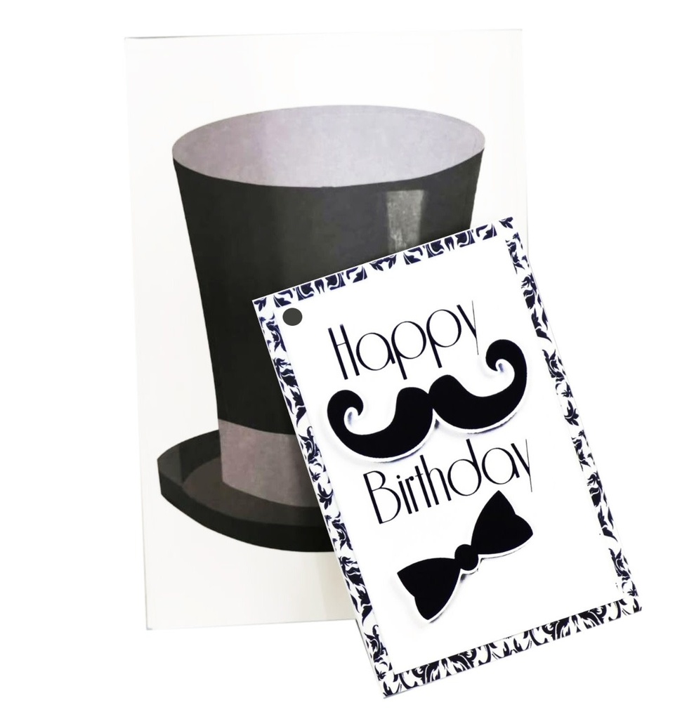 Greeting Card-Top Hat Birthday
