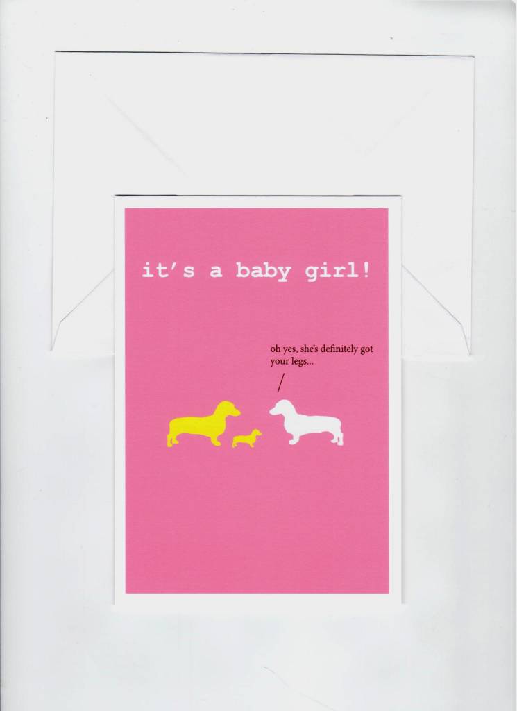 Greeting Cards - Its A Baby Girl First Birthday Girl