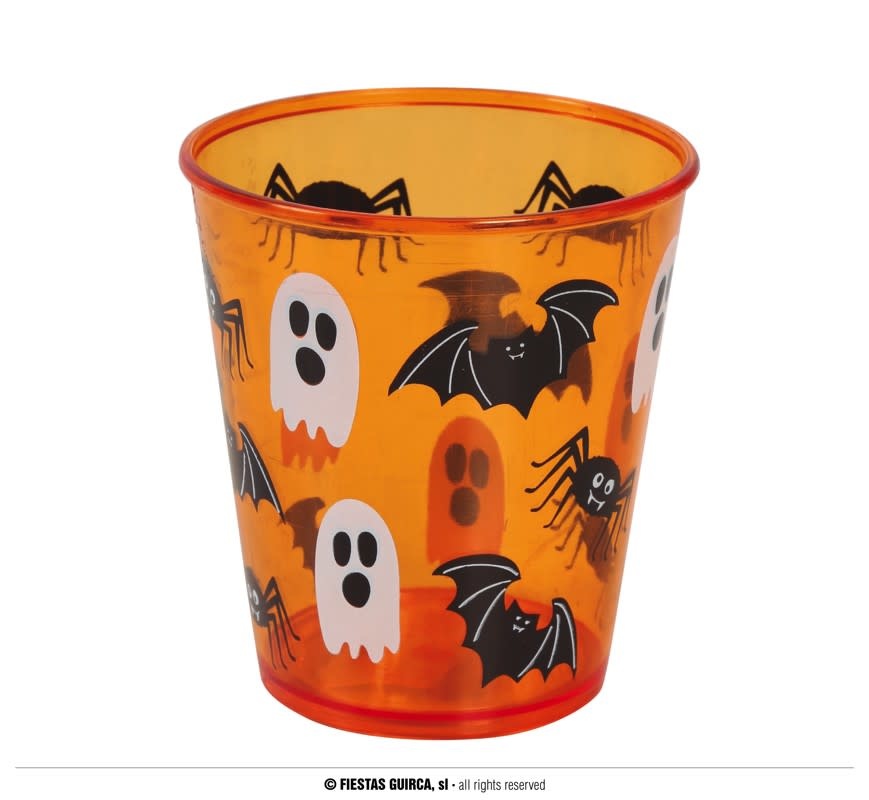 HALLOWEEN ORANGE GLASS 10 CMS. Halloween