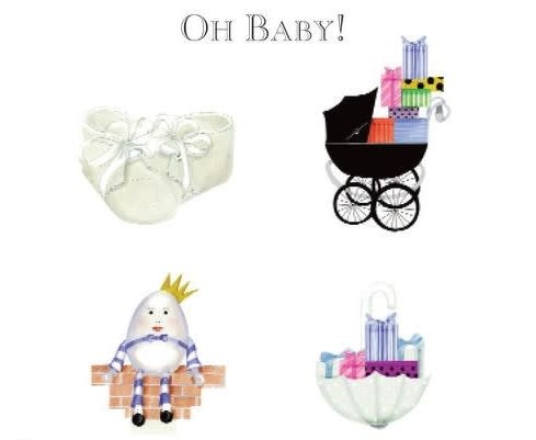 Hand Finished Greeting Card-Baby Baby Girl