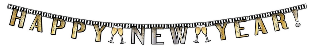 Happy New Year Jointed Banner New Year