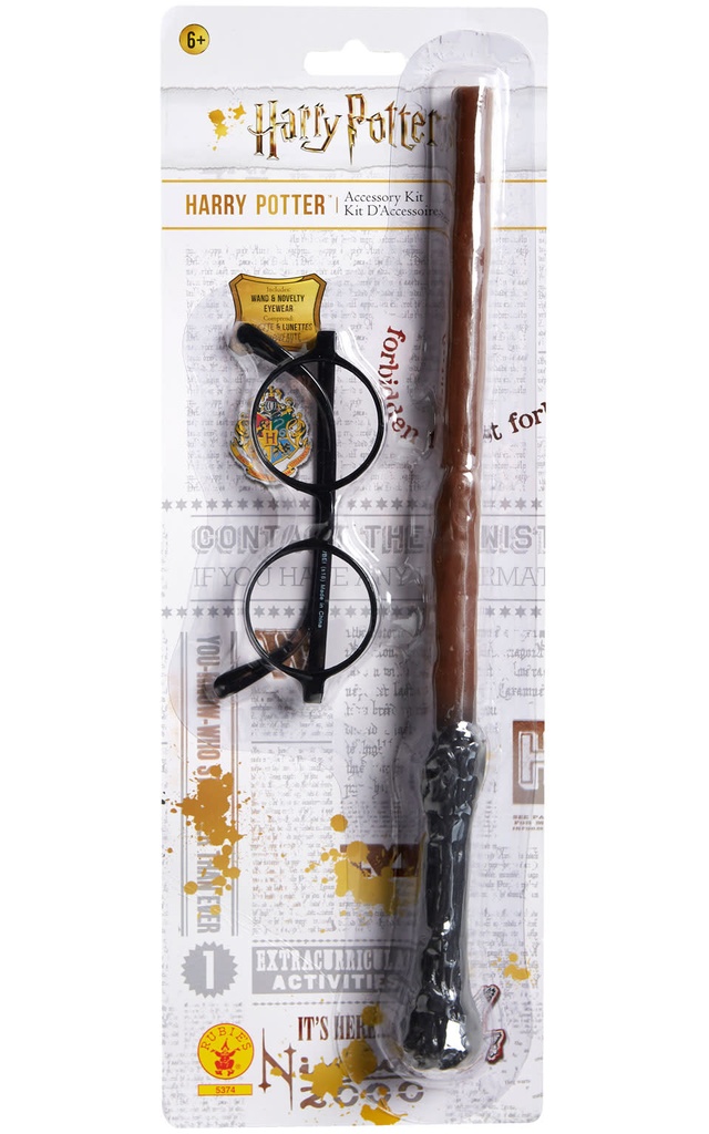 Harry Potter Blister Kit, Wand and Glasses