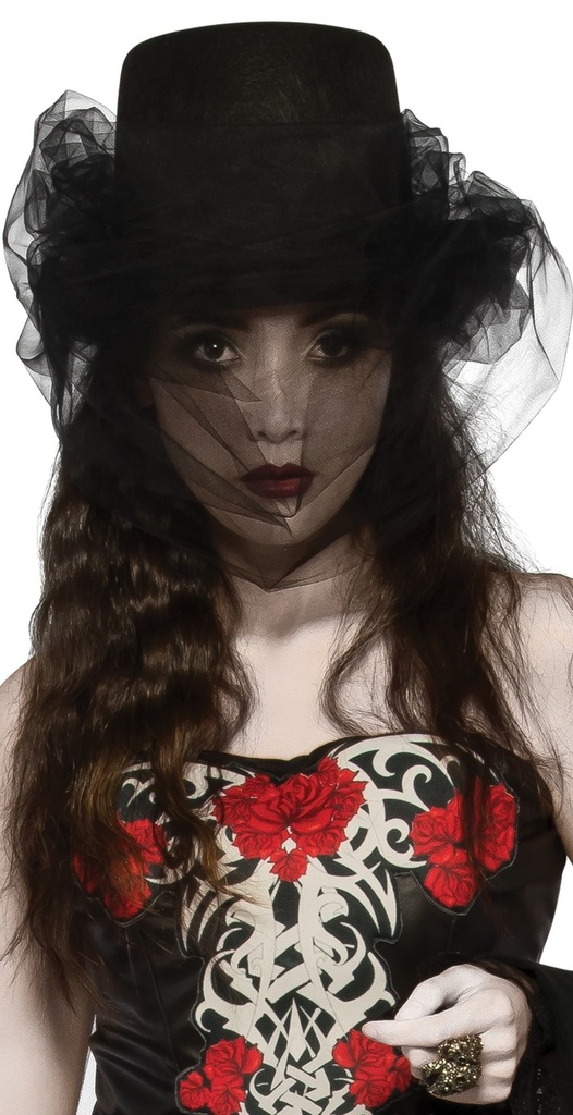 Heart of Darkness Top Hat W/Veil