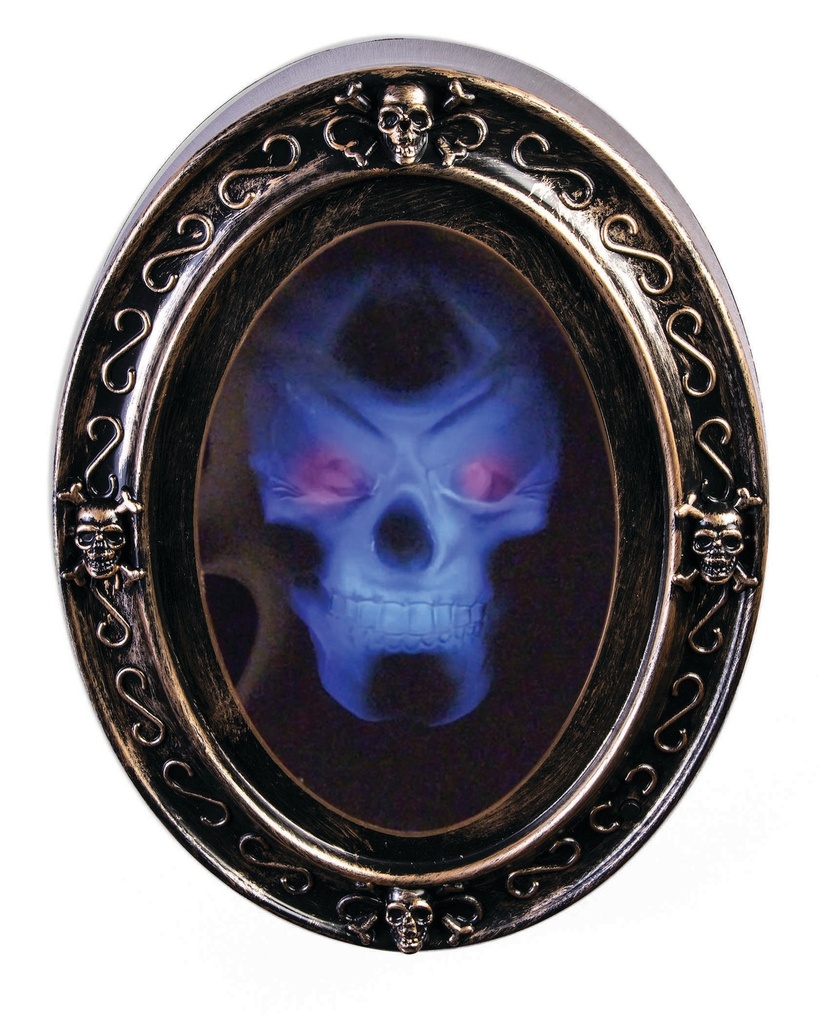 Haunted Portrait Sign With Sound & Light Halloween