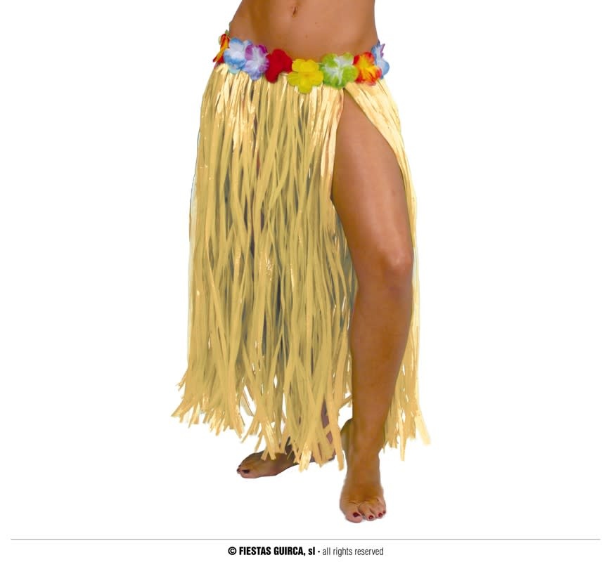 Hawaiian/Hula Skirt Flower 75Cm-Natural Hawaiian/Tropical