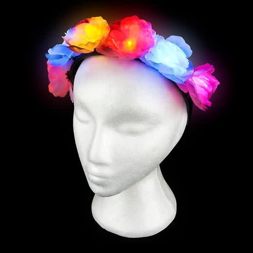 Headband - Light Up Flower Hawaiian/Tropical