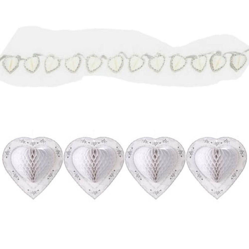Heart Honeycomb Trimmer - White