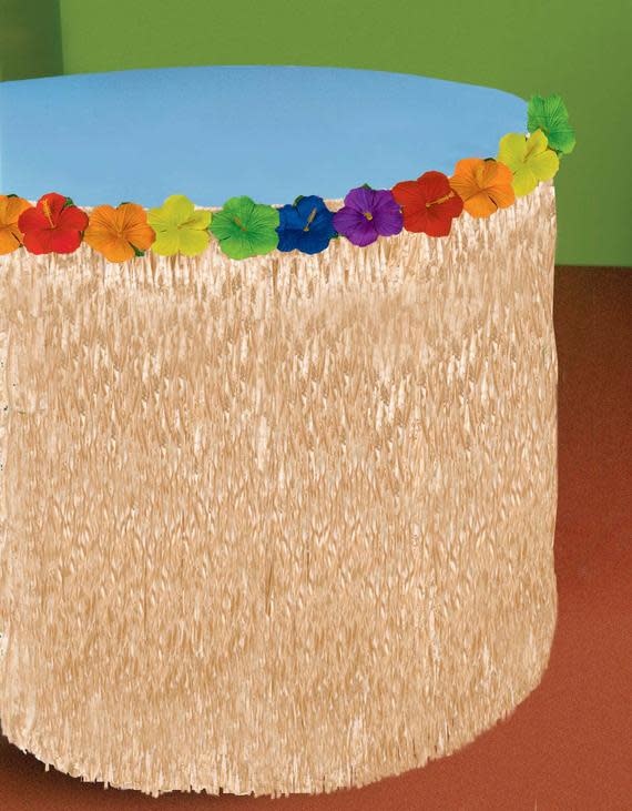 Hibiscus Table Skirt Hawaiian/Tropical