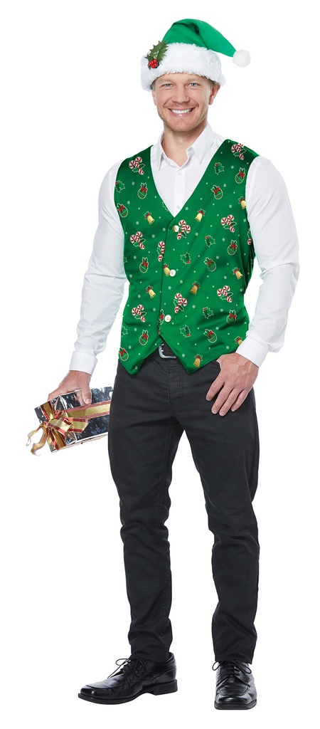 Holiday Vest Green Christmas