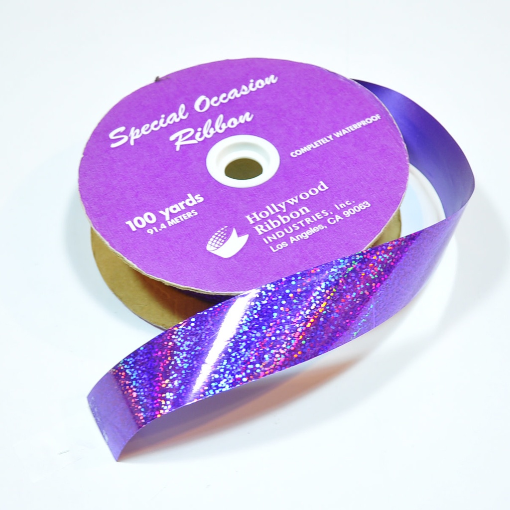 Holographic Ribbon Purple 1 1/4