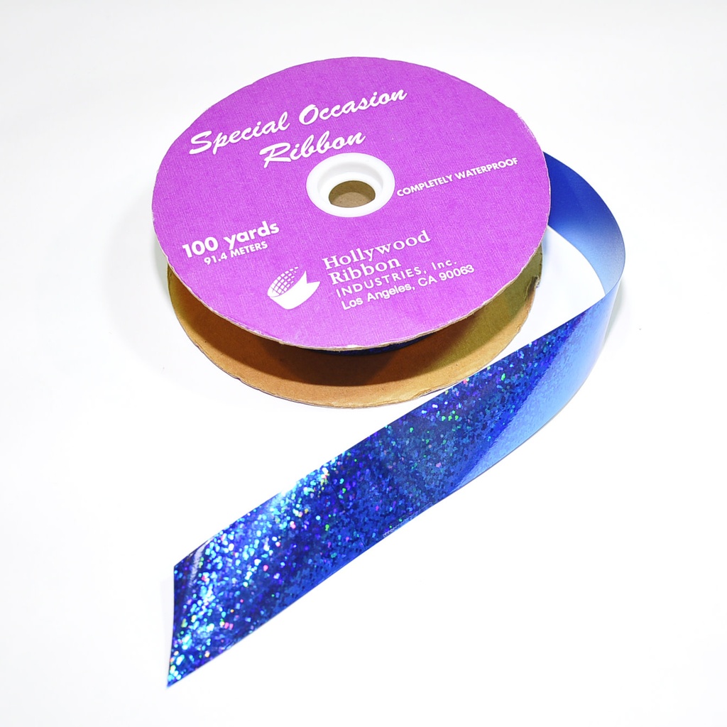 Holographic Ribbon Royal Blue 1 1/4