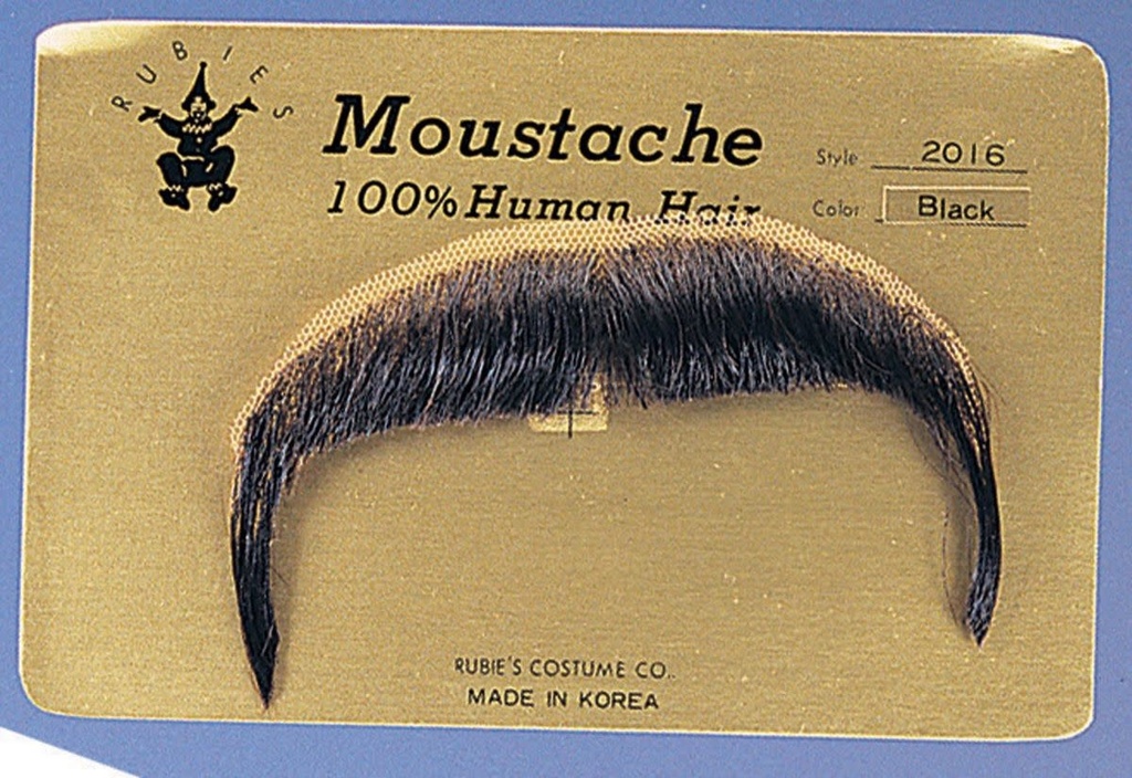 Human Hair European Moustache - Black