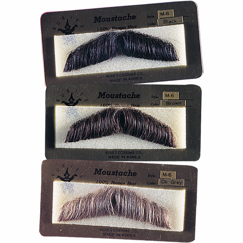 Human Hair Moustache-Gent Brown