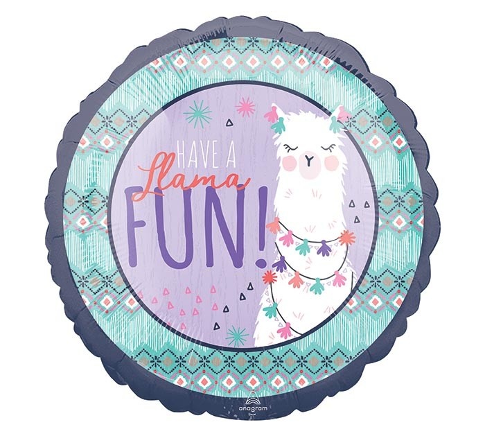 Hx Foil Balloon-Llama Fun 