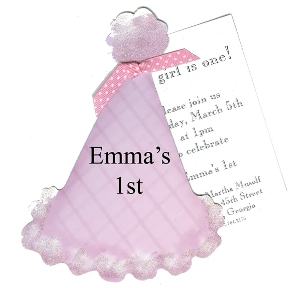 Imprintable Invitation Cards (Box) - Party Hat, Pink