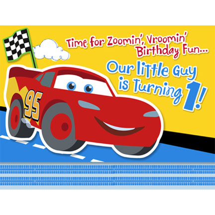Invitation Cards - Cars 1st Birthday