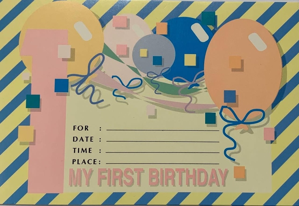 Invitation Cards 6/pk - My First Birthday