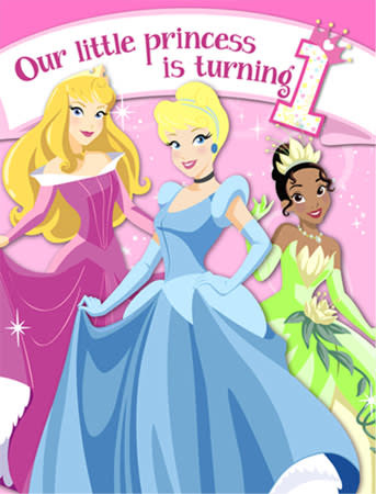 Invitations - Disney Princess 1st Birthday