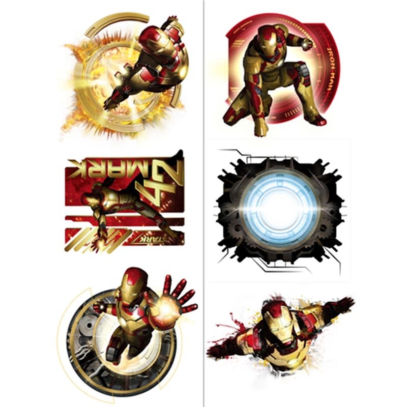 Iron Man 3 - Temp Tattoos Stickers & Tattoos