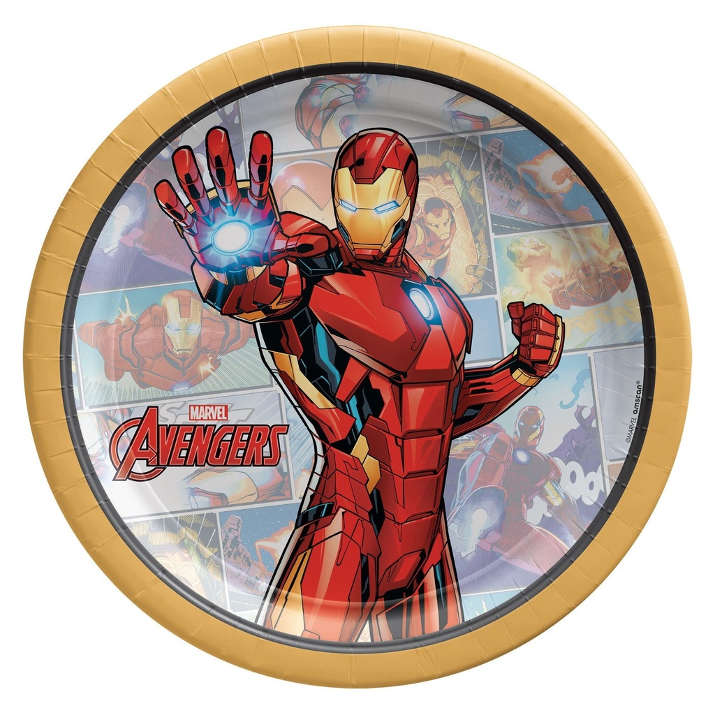 Iron Man 7 Inch Round Plates
