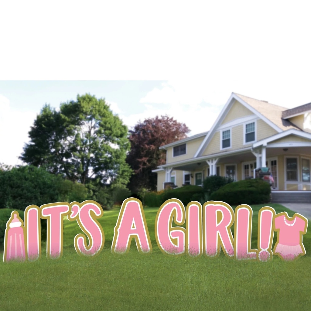 It's A Girl Giant Yard Sign Baby Girl