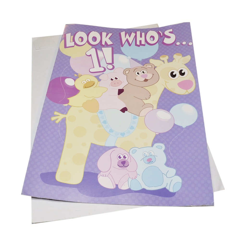 Jumbo Greeting Card - Baby 1st Birthday