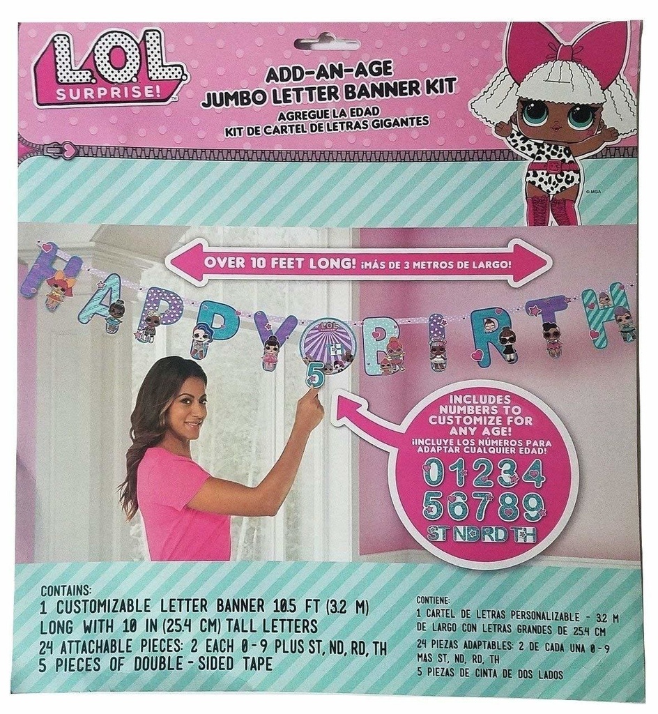Jumbo Letter Banner - L.O.L. Surprise Add An Age