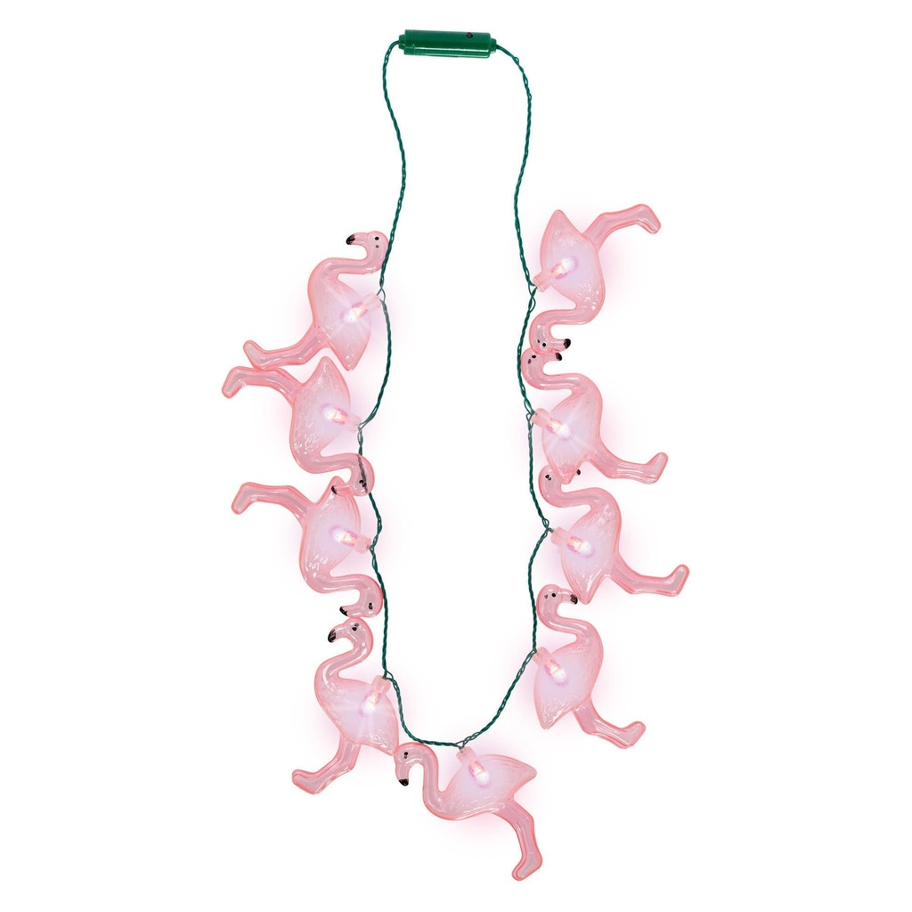 Jumbo Light Up Flamingo Necklace Hawaiian/Tropical