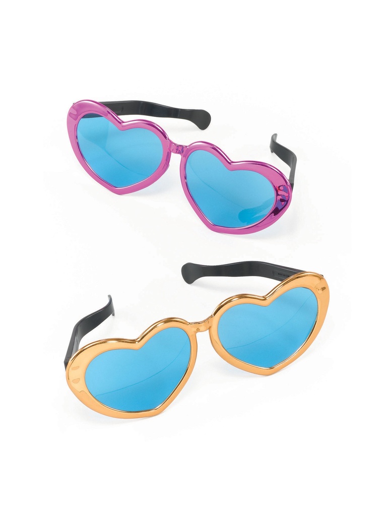 Jumbo Metallic Heart Sunglasses