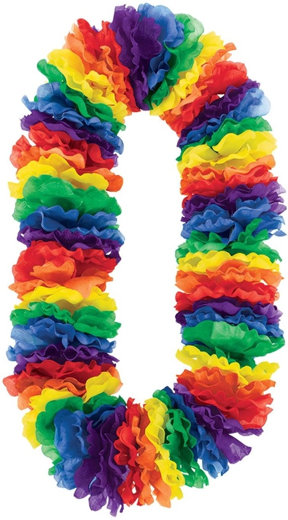 Jumbo Rainbow Lei Hawaiian/Tropical