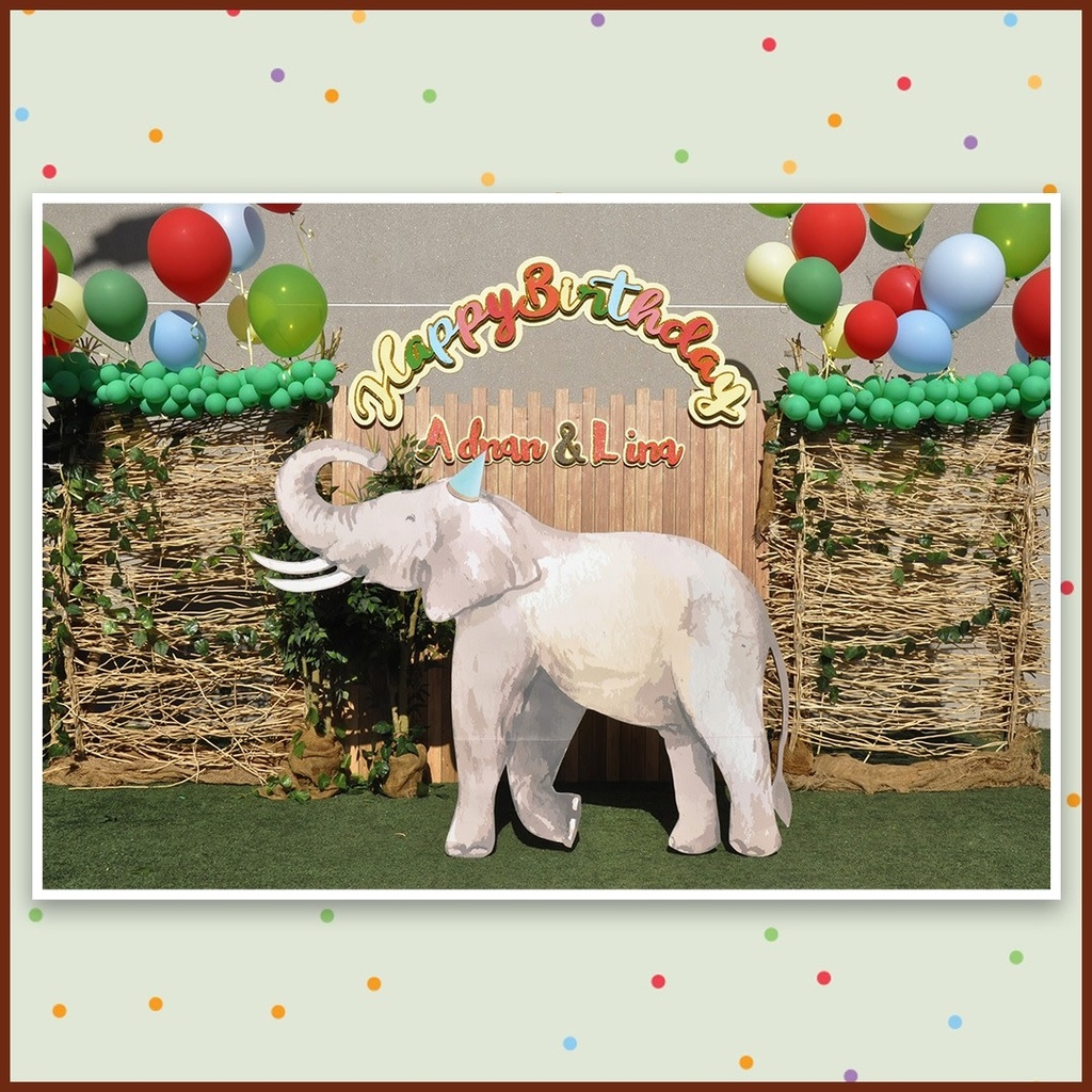 Jungle Animal Standee-Elephant (166X 225)cm Jungle Animals
