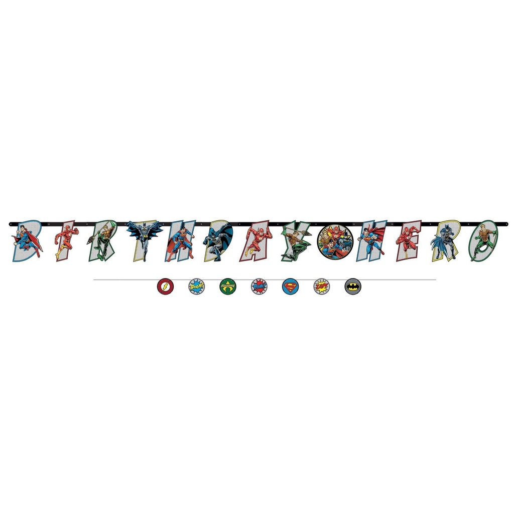 Justice League Heroes Unite  Jumbo Letter Banner Kit