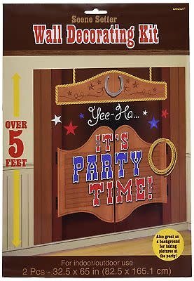 مجموعة تزيين الجدران بنمط المزرعة والغرب الأمريكي لمناسبة أعياد الميلاد