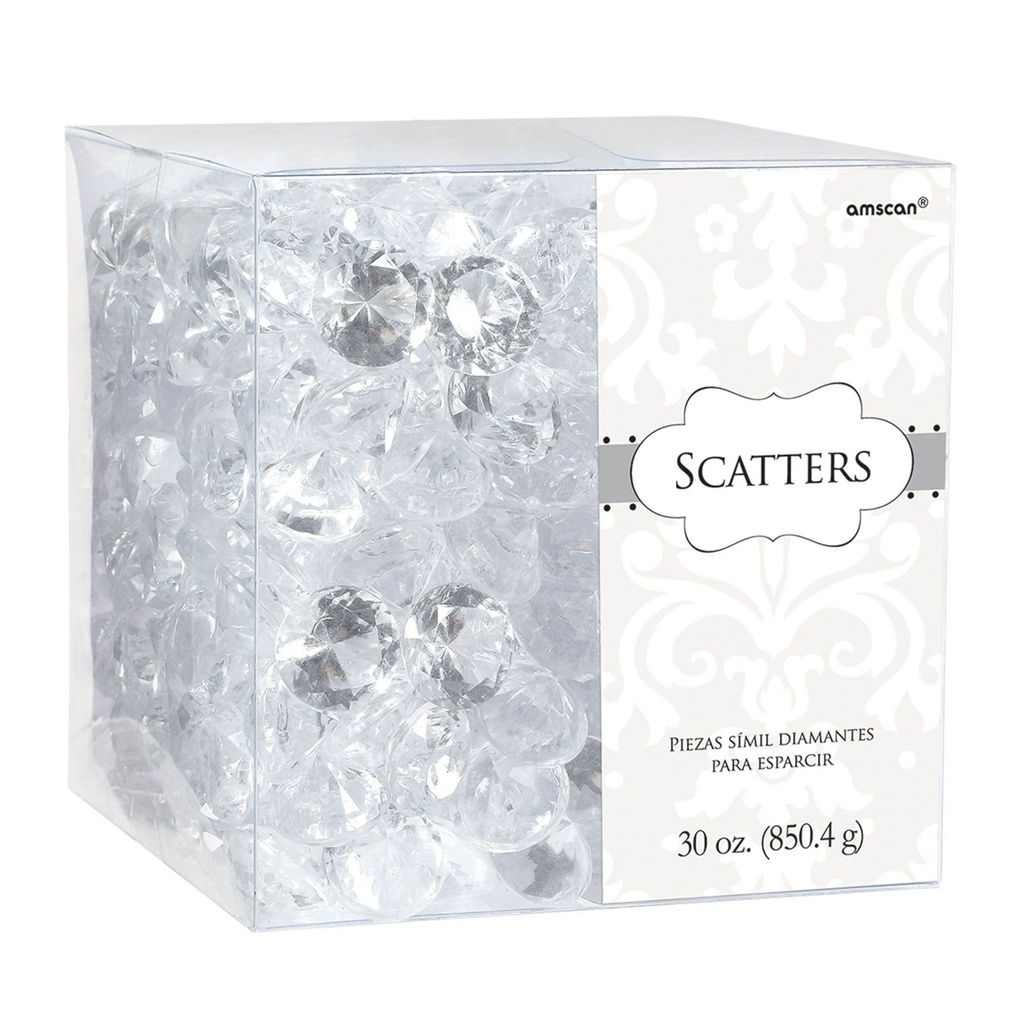 Large Plastic Crystal Scatters-Clear