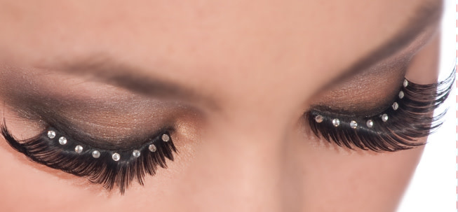 Lashes - Crystal Gems W/Black