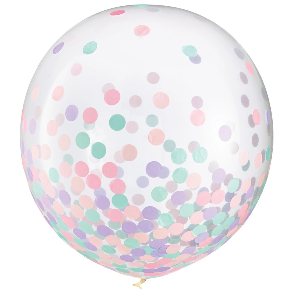 Latex Balloons w/ Confetti, 24" - "Girl"