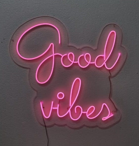 Light Up Neon Sign Rental-Good Vibes 80's Eighties