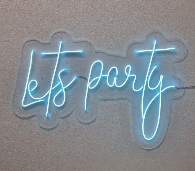 Light Up Neon Sign Rental-Lets Party 80's Eighties