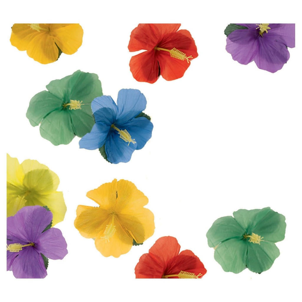 Luau Hibiscus Flower SprinklesConfetti Popper Streamer