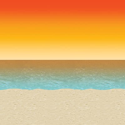 Luau Sunset Backdrop