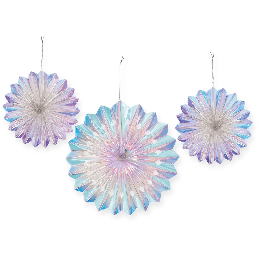 Luminous Iridescent Foil Fans