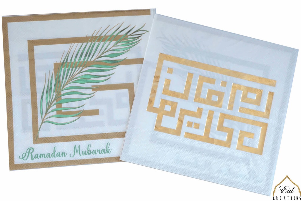 Lunch Napkins - Kufic Key& Palm 20/pk