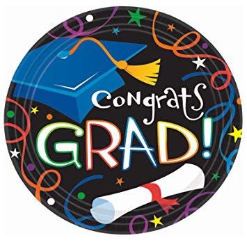 Lunch Plate 9"-Congrats Grad 50 Count